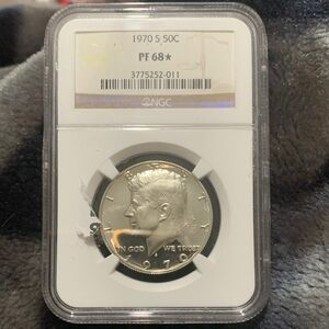 NGC Certified 1970 S Kennedy Half Dollar – Silver, PF 68*
